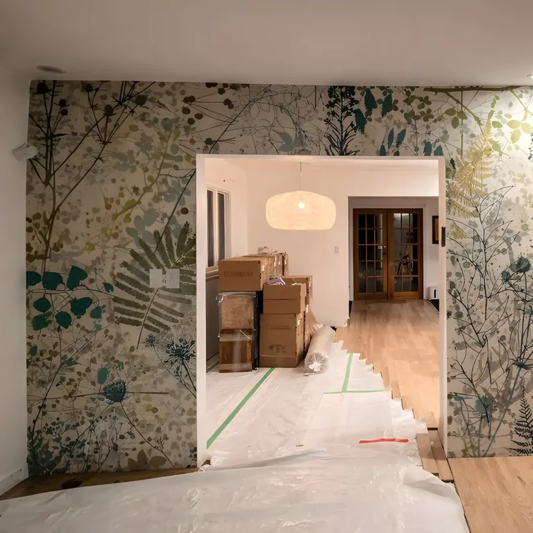 Botanical Feature Wall — Wallpaper Application 