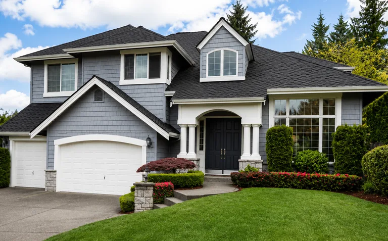 asphalt shingle house